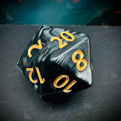 Giant D20 - 40mm Pearl Black D20