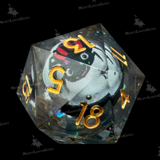 Seven-piece liquid core dice set...