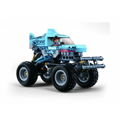 Sluban Off RoadBlue Shark Monster Truck - Building Brick Kit