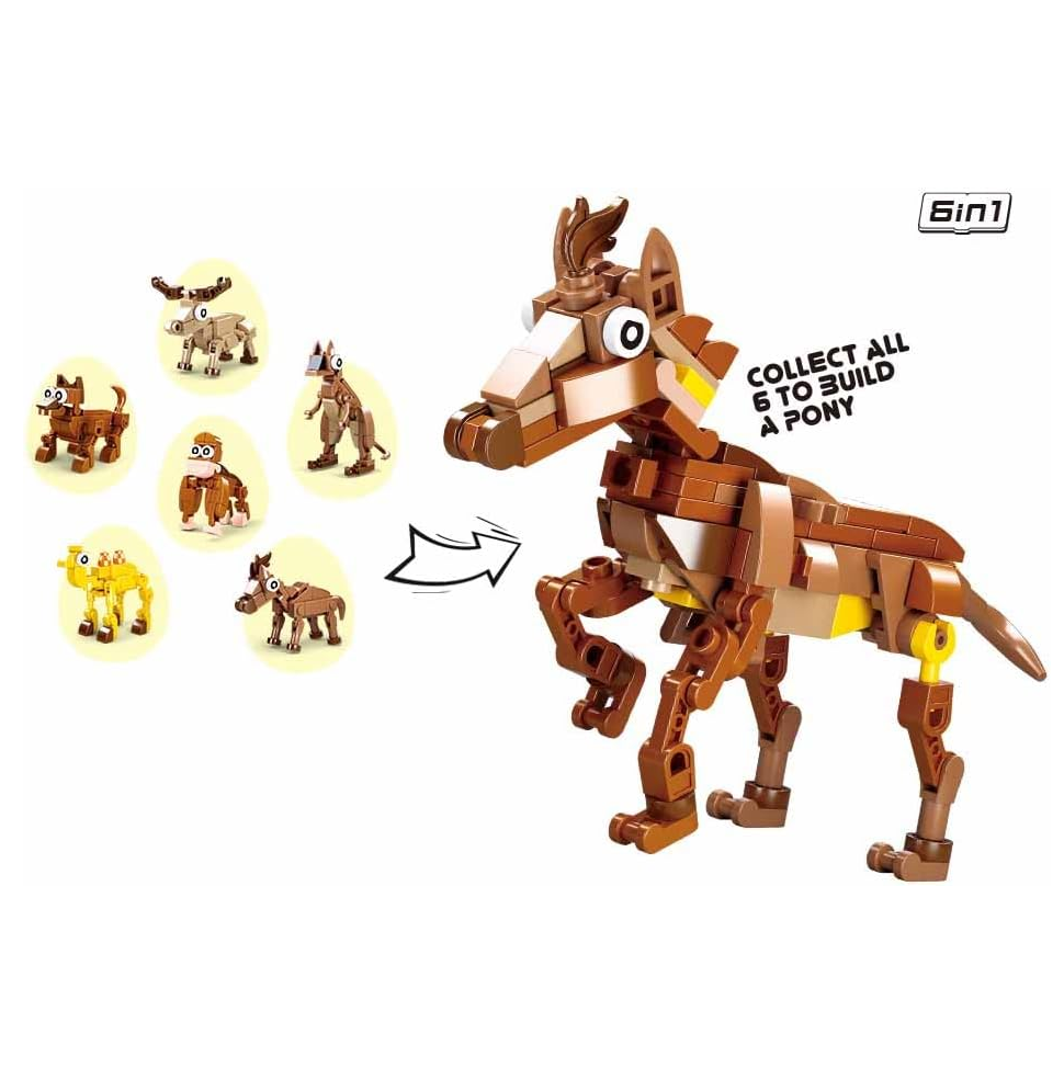 Sluban Qbricks Mammal Mystery Egg Building Brick Kit -1 Random Collectible Animal