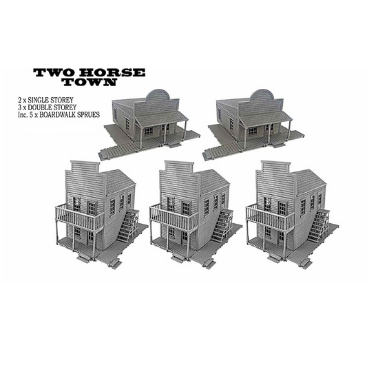 Model of a western town with bui...