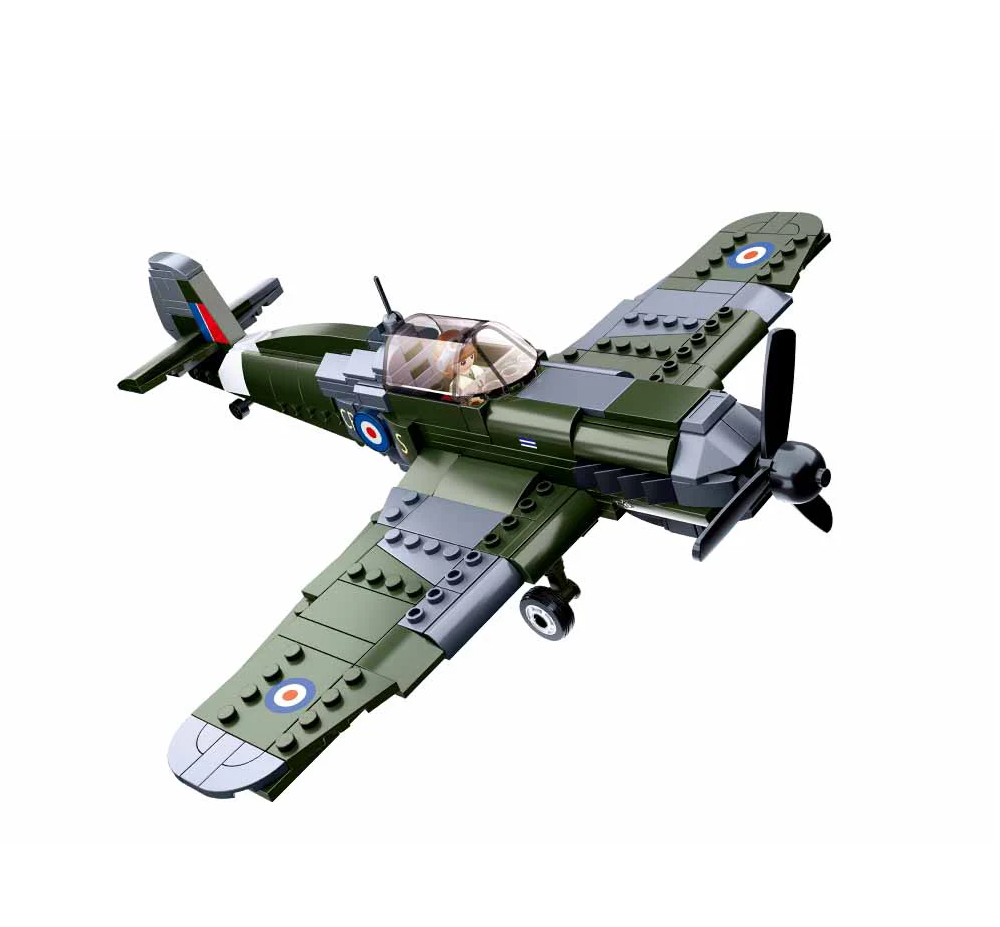 Sluban RAF Spitfire Fighter Plane - Model Bricks Kit