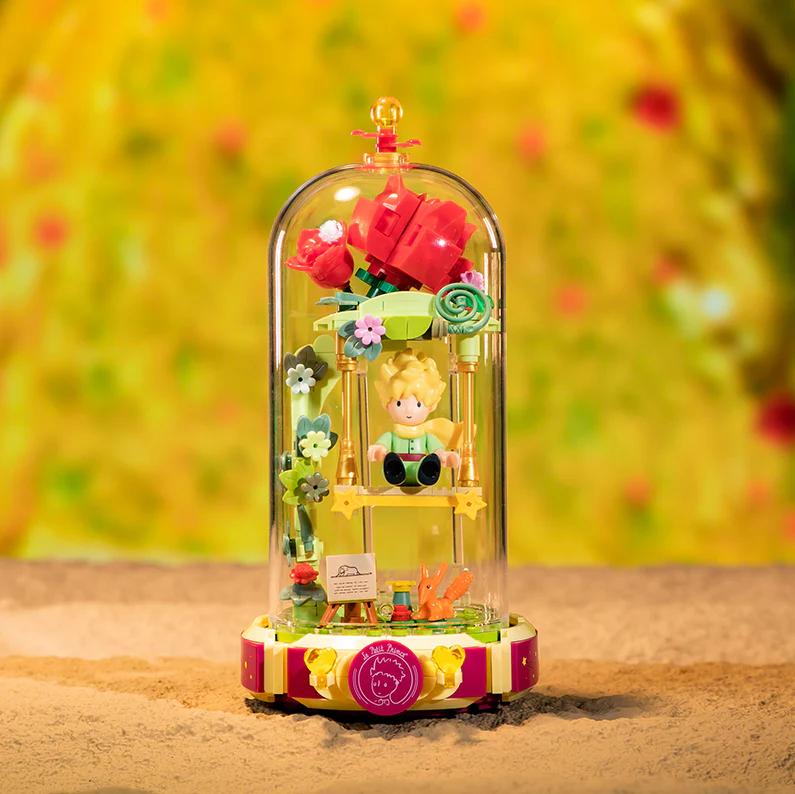 The Little Prince Rose Swing Display Model Brick Building Set - Pantasy