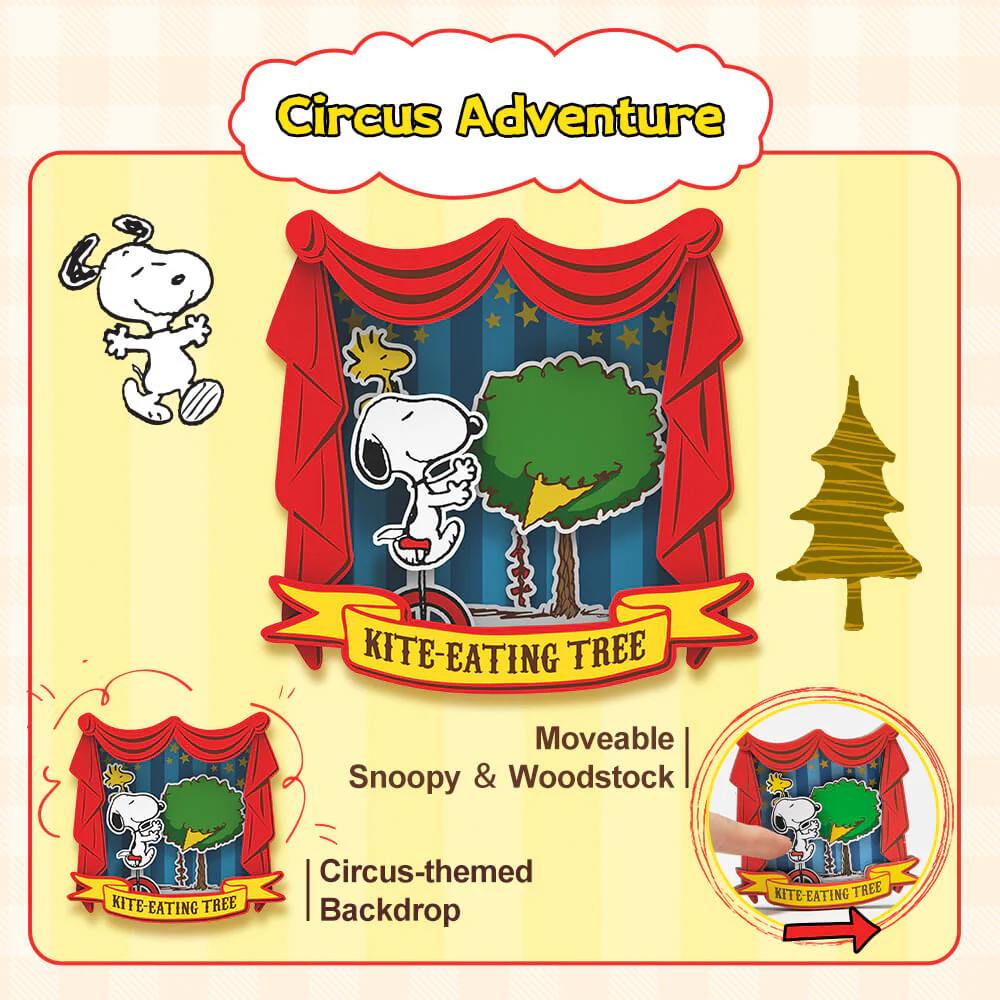 Peanuts Circus Adventure  - Puremind Wooden Model Kit