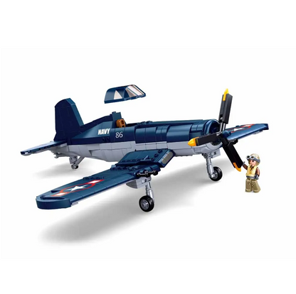 Sluban F4U Fighter Plane - WW2 Army Building Brick Kit