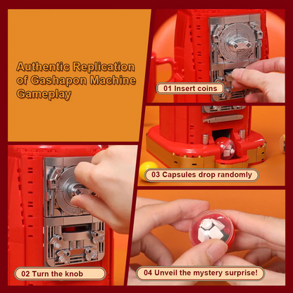 Retro Gumball Machine Interactive Brick Building Set - Pantasy