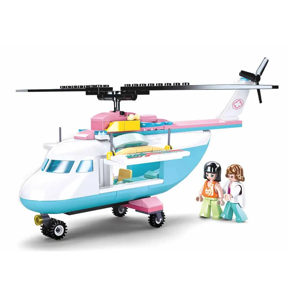 Sluban Helicopter - Girls Dream Building Brick Kit