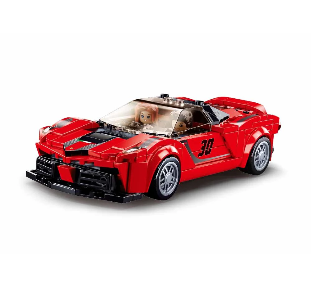 Sluban Italian Premium Red Sports Car - Famous Car Building Brick Kit