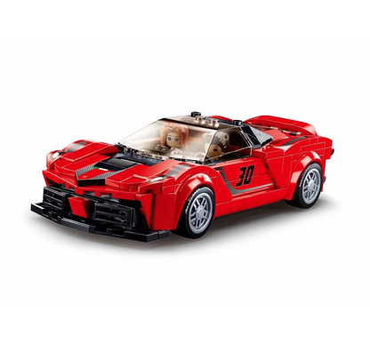 Sluban Italian Premium Red Sports Car - Famous Car Building Brick Kit