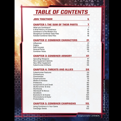 Transformers RPG The Enigma of Combination Sourcebook - Hardback