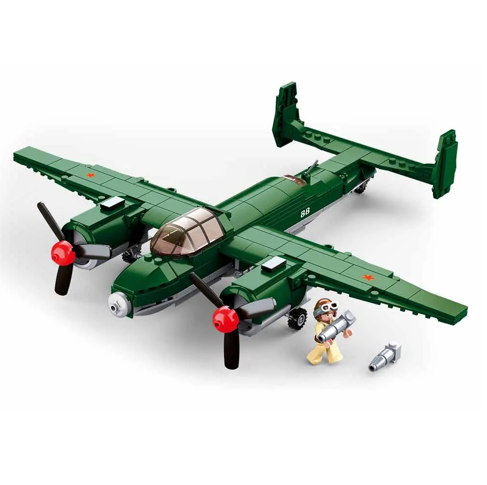 Sluban WWII Tupolev TU-2 Bomber - Model Bricks Kit