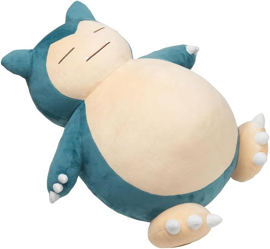 A blue and cream plush toy of a ...