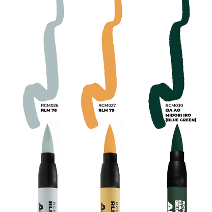 WWII Axis Aircraft Squiggle Camouflage Colours – RC Markers Set