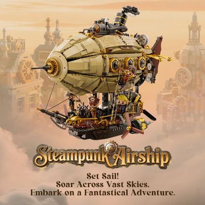 Steampunk Airship Brick Building Set - Pantasy