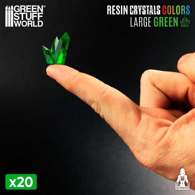Green Large Resin Crystals - Green Stuff World