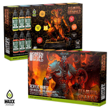 Flaming Orange Paint Set by Green Stuff World. A set of 6 acrylic paints with an opaque and smooth matt finish to help you achieve a flaming look for your miniatures. Made using the new Green Stuff World Maxx Formula