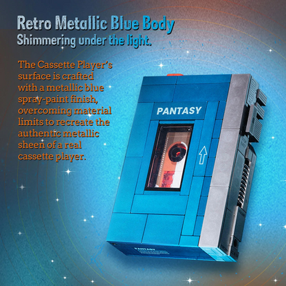 Retro Cassette Player Brick Building Set - Pantasy
