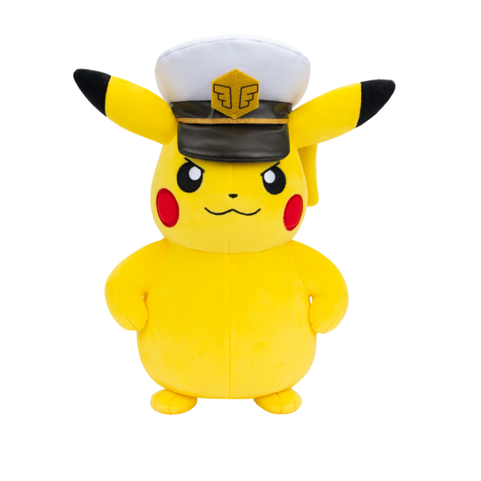 Plush toy of Pikachu wearing a c...