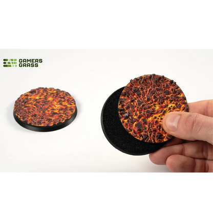Gamers Grass Molten Lava Base Toppers - 60mm Round