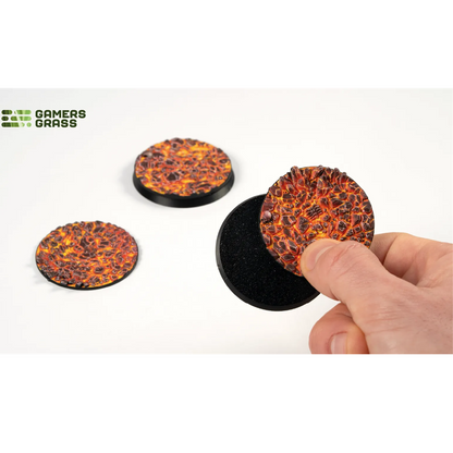 Gamers Grass Molten Lava Base Toppers - 50mm Round