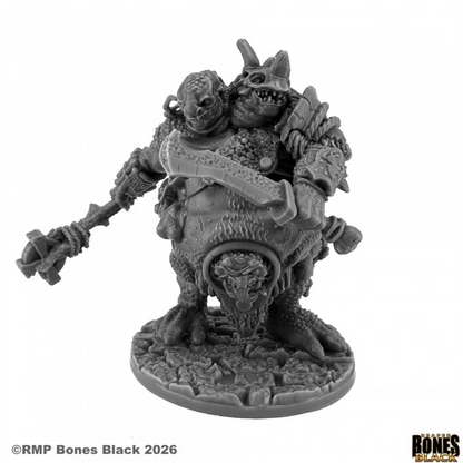 44282 Lardgulp, Two-Headed Troll - Reaper Bones Black