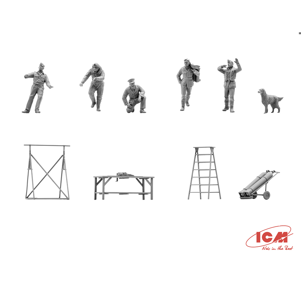 Spitfire Mk.IX with RAF Pilots and Ground Personnel