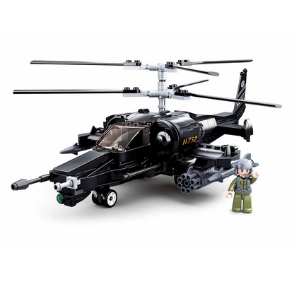 Sluban KA-52S Black Shark Gunship Helicopter - Army Building Brick Kit