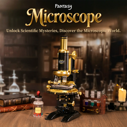Retro Microscope Brick Building Set - Pantasy