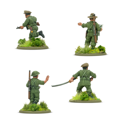 Bolt Action Gurkha Platoon Commanders - Blister