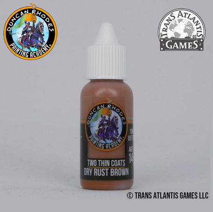 Dry Rust Brown Duncan Rhodes Painting Academy Two Thin Coats paint. 