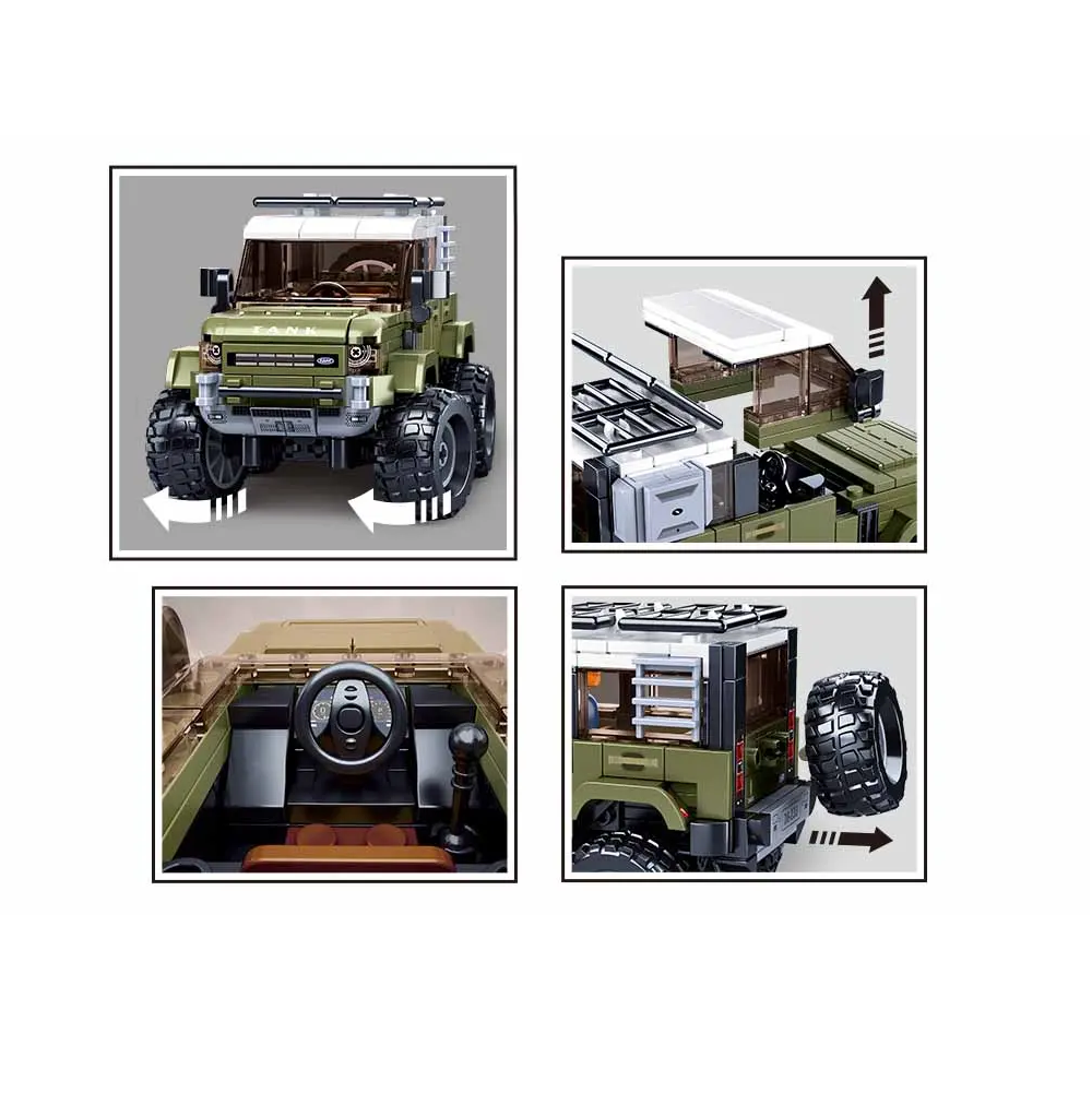 Sluban Green Tank SUV - ORV Building Brick Kit