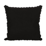 Creepy & Cosy Cushion. A black square cushion with black and white piping and white lettering saying 'Creepy and Cosy'