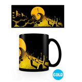 Nightmare Before Christmas heat changing mug. A new image appears when you pour hot water into this mug and gives more details to the cold scene showing everyone not only that you are a Nightmare Before Christmas fan but also when you need a new cup of tea.  