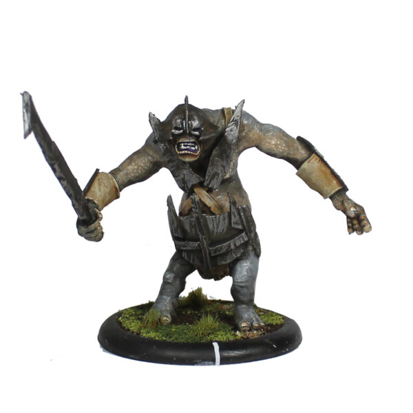 Armoured Tjitnir by Oakbound Studio. A lead pewter miniature of a mountain goblin that can be assembled with or without armour