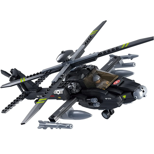 Toy helicopter set in its packag...