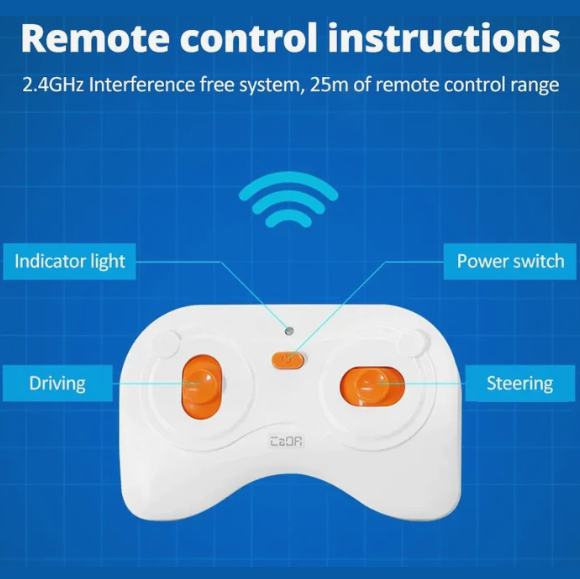 Orange Blaze Race Car - Cada RC Brick Model Kit