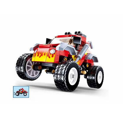 Sluban Flames Off Road Vehicle - Town Building Brick Kit