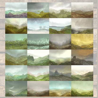 Backdrops in a book by Jon Hodgson.