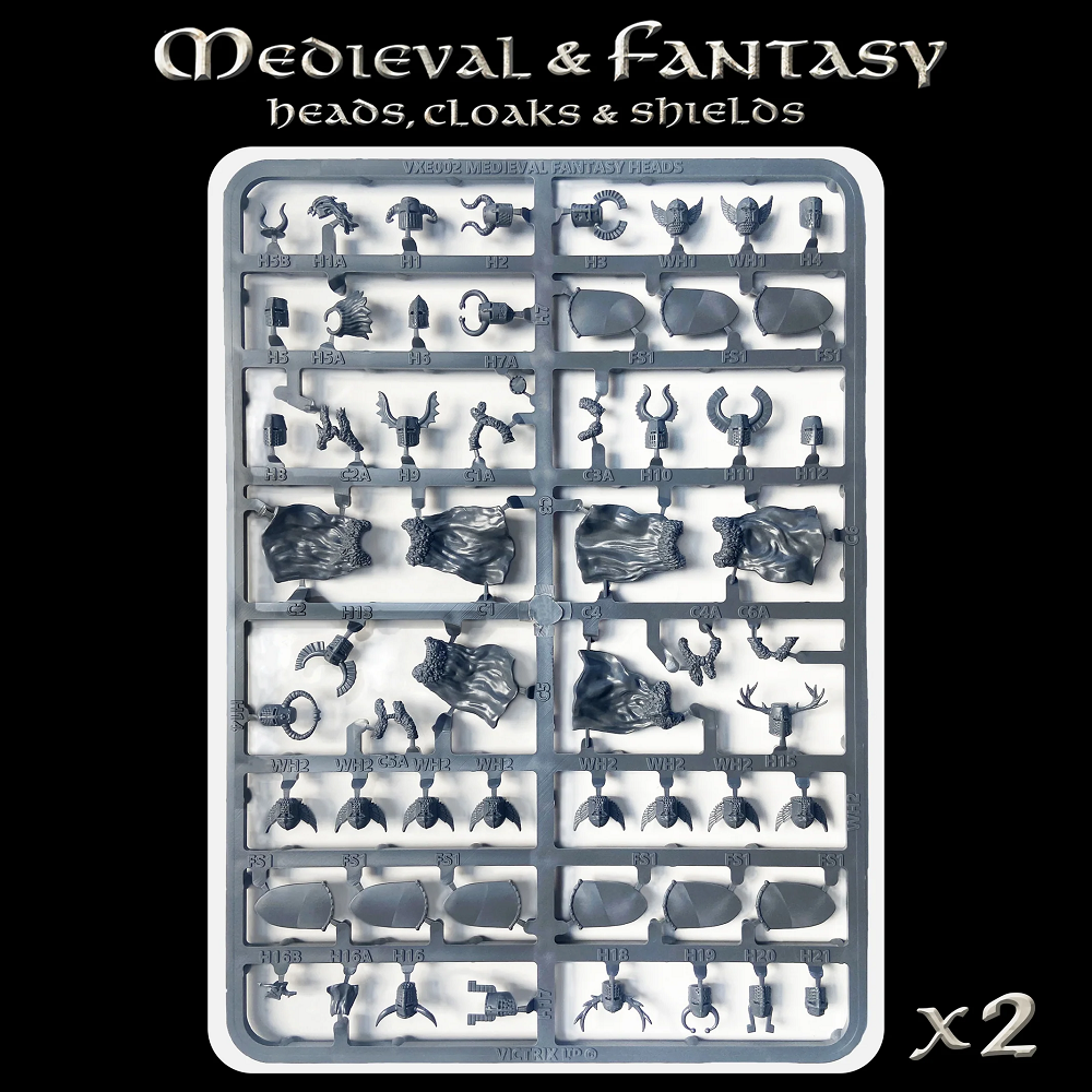 Victrix Medieval & Fantasy Heads, Cloaks & Shields VXE002