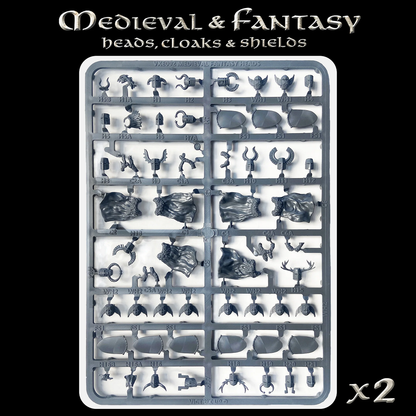 Victrix Medieval & Fantasy Heads, Cloaks & Shields VXE002