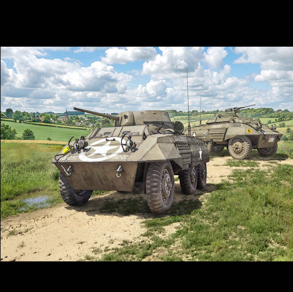 Italeri M8 Greyhound M20 Armoured Car - 1:72 Scale Model Kit