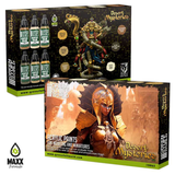 Desert Mysteries Paint Set by Green Stuff World. A set of 6 acrylic paints with an opaque and smooth matt finish to help you achieve a desert look for your miniatures. Made using the new Green Stuff World Maxx Formula