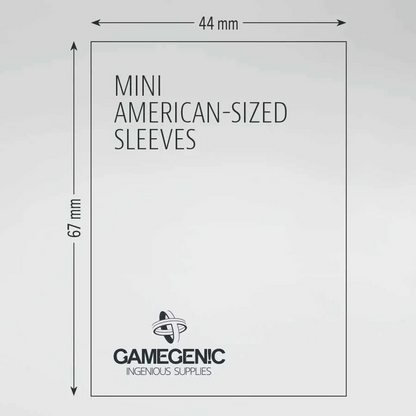 Mini American Clear Matte Gamegenic Board Game Sleeves - 50pcs