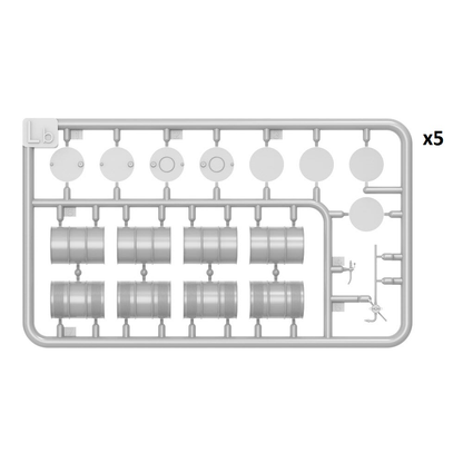 MiniArt U.S. Fuel Drums 55 Gal. - 1:48
