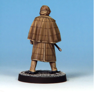 Statue of a person in a coat and...