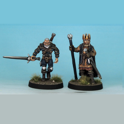 Fantasy Stars by Crooked Dice.&nbsp; A set of four metal figures representing a king, hero, henchman and hunter for your RPGs, tabletop gaming and more hobby needs.&nbsp; &nbsp;