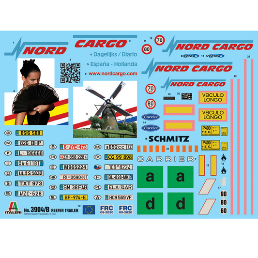 Italeri Reefer Trailer Model Kit...