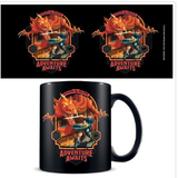 Dungeons and Dragons Mug, Coaster and Keychain Set. A great gift for a D&D fan which includes a mug, a coaster and a keyring featuring a fighter taking on a red dragon and the words Adventure Awaits. 