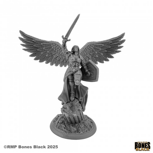 Statue of an angelic figure with...