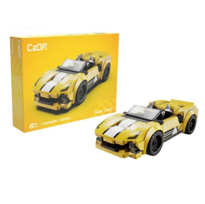CaDA Solar Crest Racing Car - 160 Piece Brick Model Kit